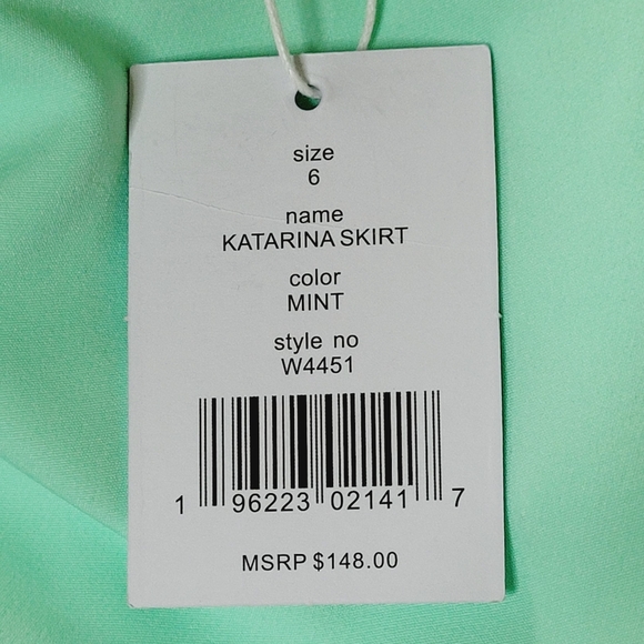 NEW Walter Baker Katarina Mini Skirt, Mint Green 6 - Picture 13 of 16